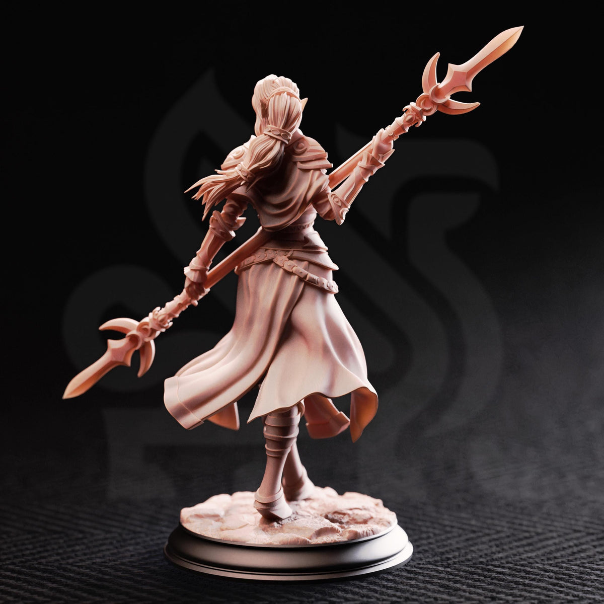 Drow Paladin of the Crescent Moon - Ninera Glynvari 32mm Resin Miniature D&D 3D Print DND Mage