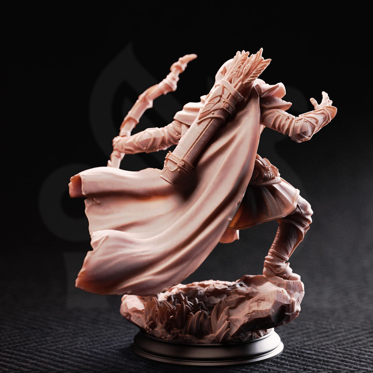 Drow Ranger of the Woods - Indua'ne Viverik 32mm Resin Miniature D&D 3D Print DND Mage