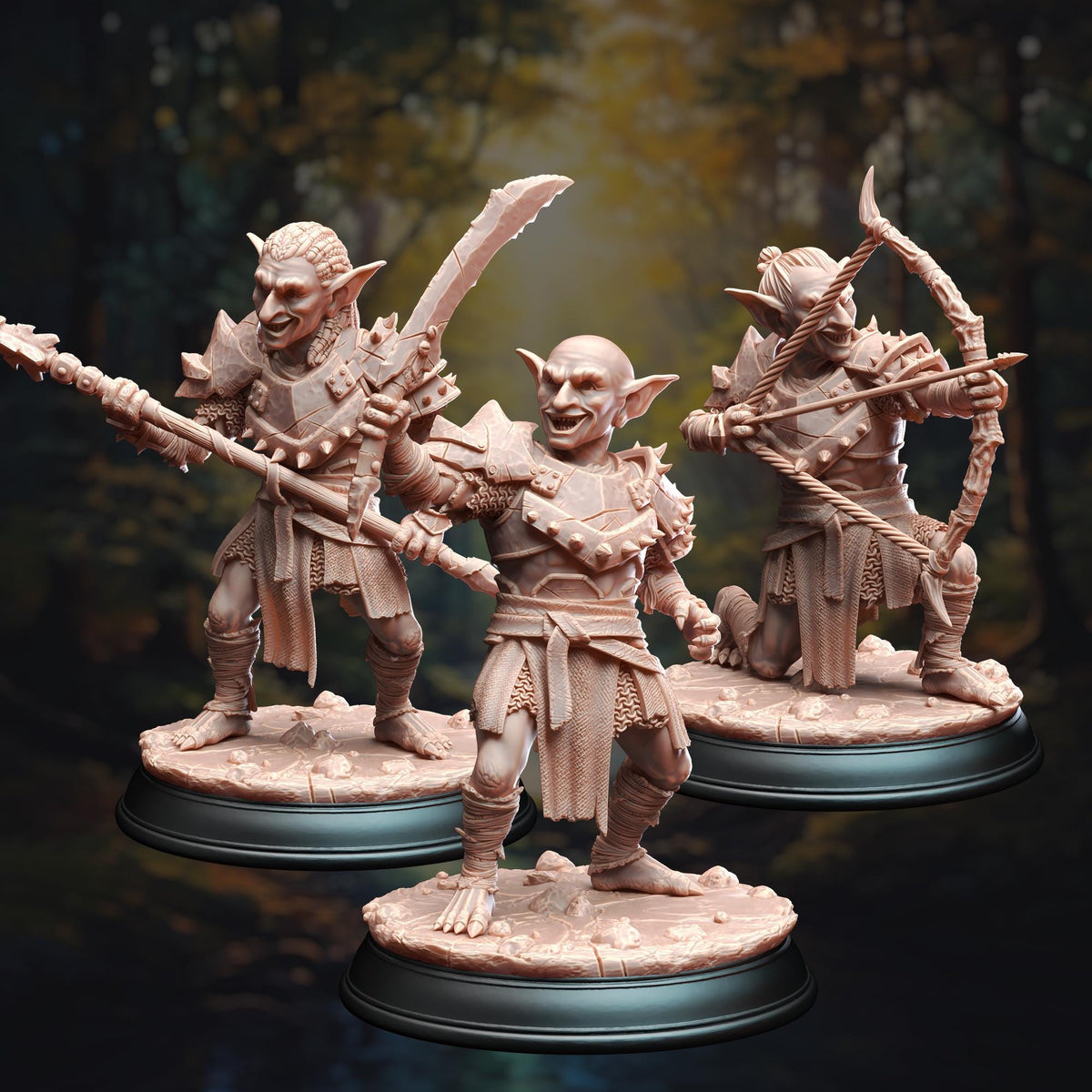 Goblin Bandits - Urkadu Goblins 32mm Resin Miniature D&D 3D Print DND Fantasy