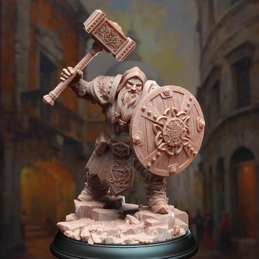 Dwarven Life Cleric - Tors of Delvdor 32mm Resin Miniature D&D 3D Print DND Fantasy