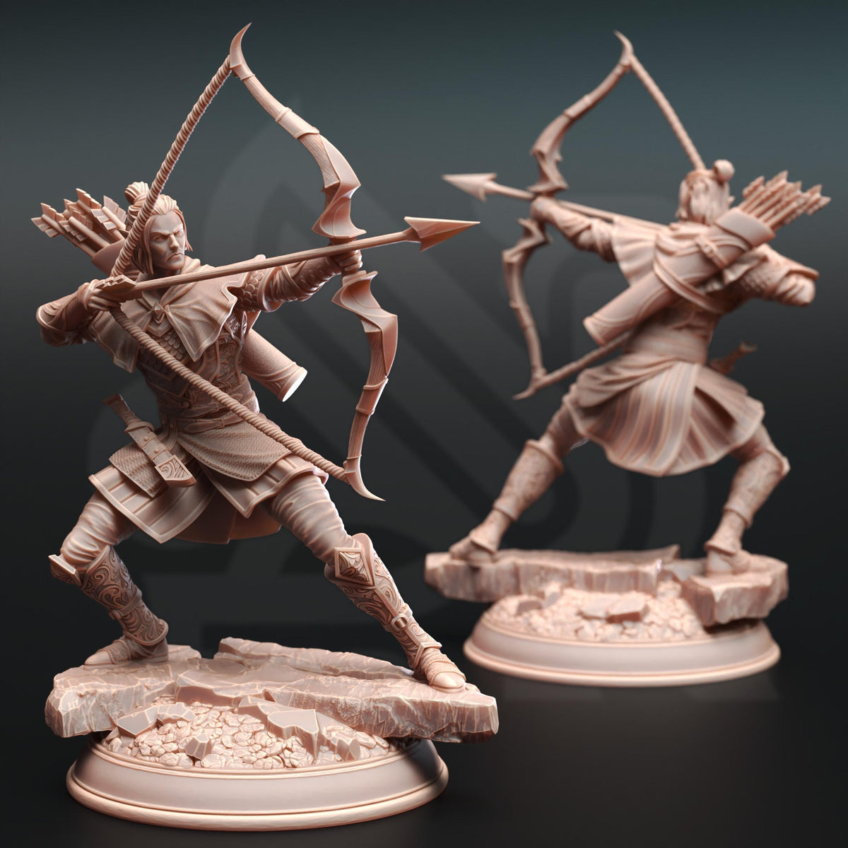 Elven Ranger - Ervion ro Estel 32mm Resin Miniature D&D 3D Print DND Fantasy