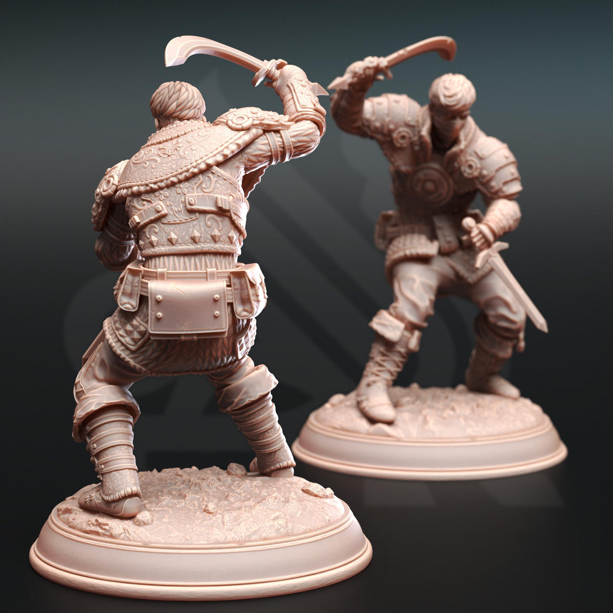 Bandit Thugs - Dusty Dirks 32mm Resin Miniature D&D 3D Print DND Fantasy