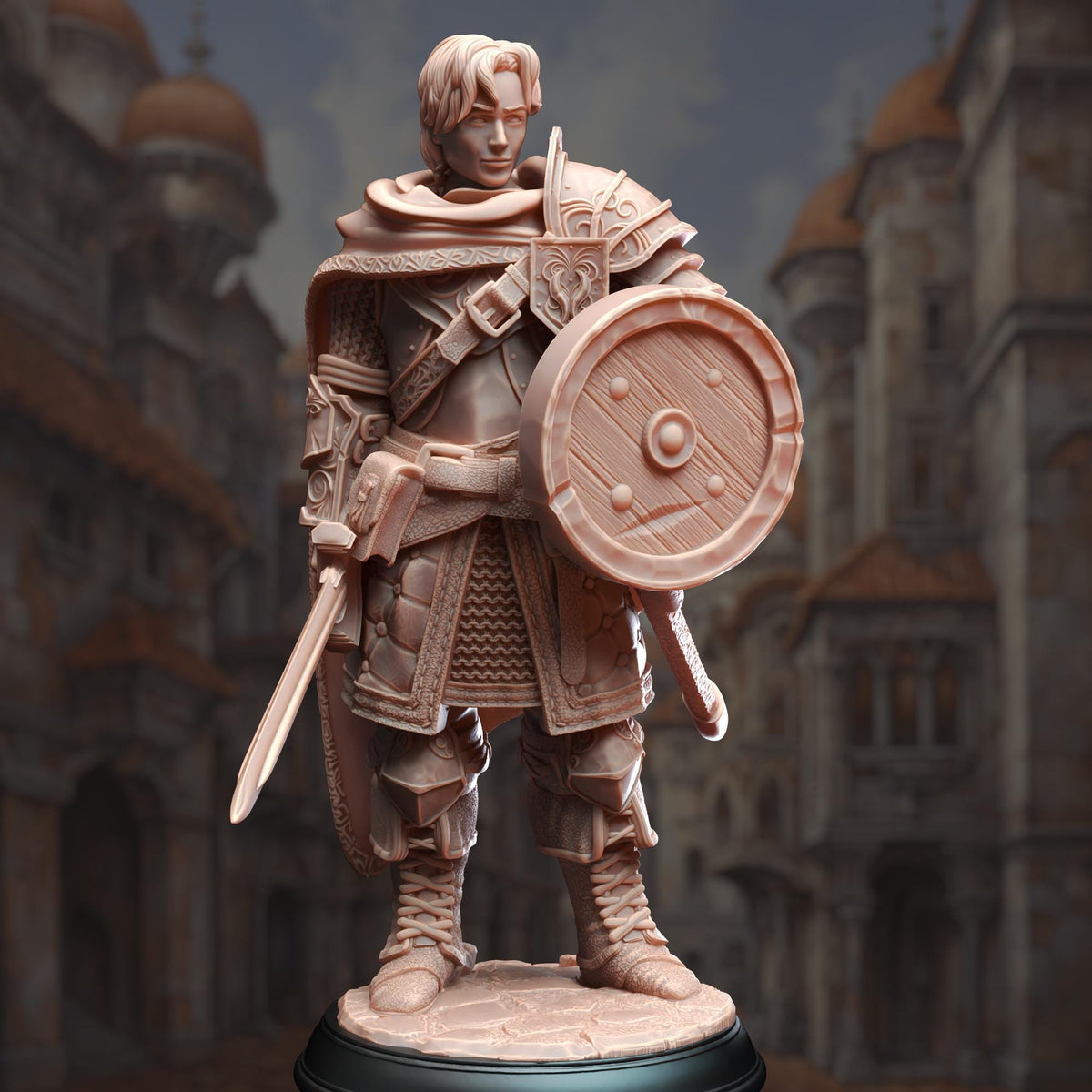Human Fighter - Arion Midrun 32mm Resin Miniature D&D 3D Print DND Fantasy
