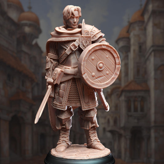 Human Fighter - Arion Midrun 32mm Resin Miniature D&D 3D Print DND Fantasy