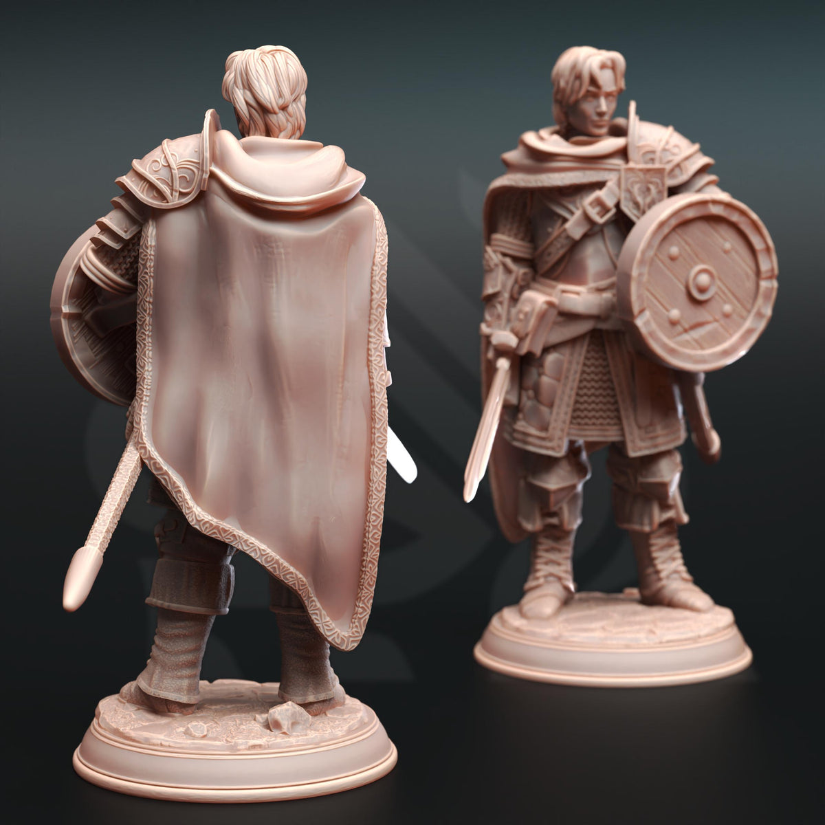Human Fighter - Arion Midrun 32mm Resin Miniature D&D 3D Print DND Fantasy