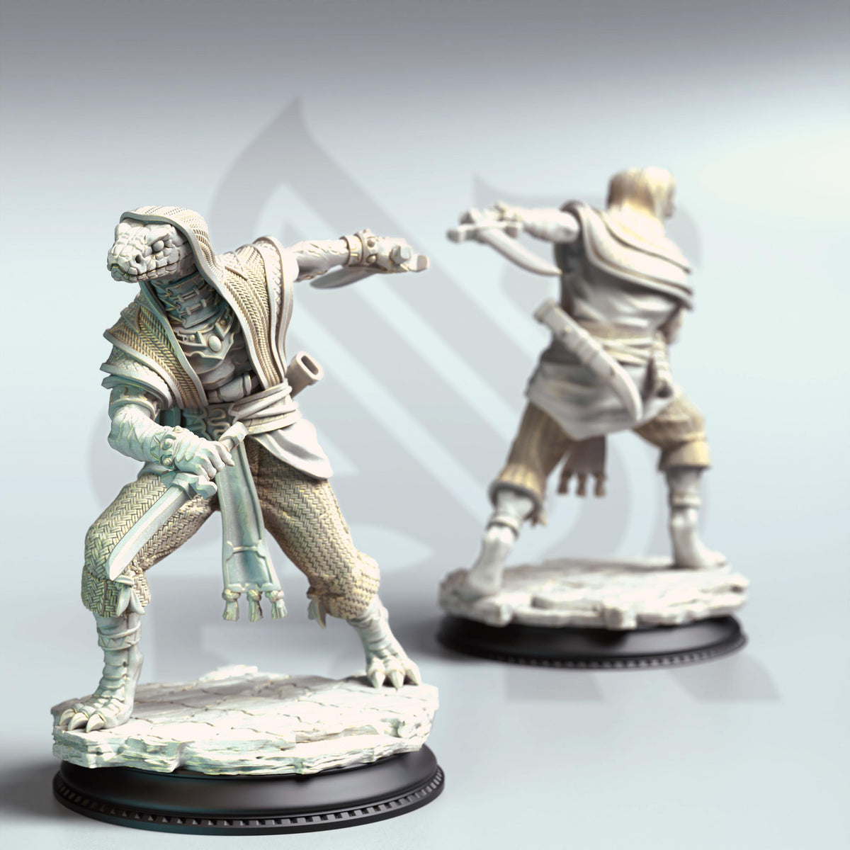 Snake Warrior Yuan-Ti Cultists - Shyasara 32mm Resin Miniature D&D 3D Print DND Japan Eastern