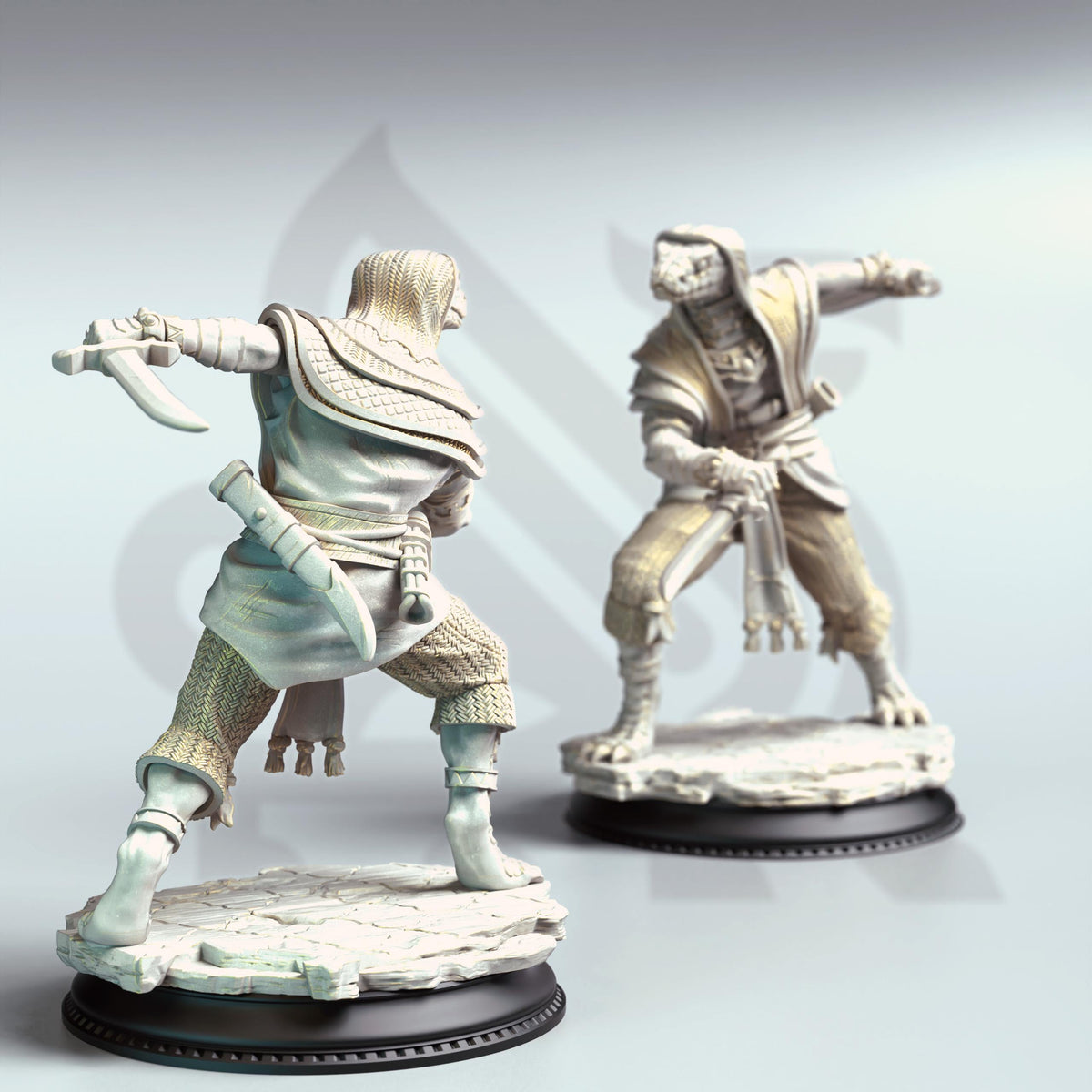 Snake Warrior Yuan-Ti Cultists - Shyasara 32mm Resin Miniature D&D 3D Print DND Japan Eastern