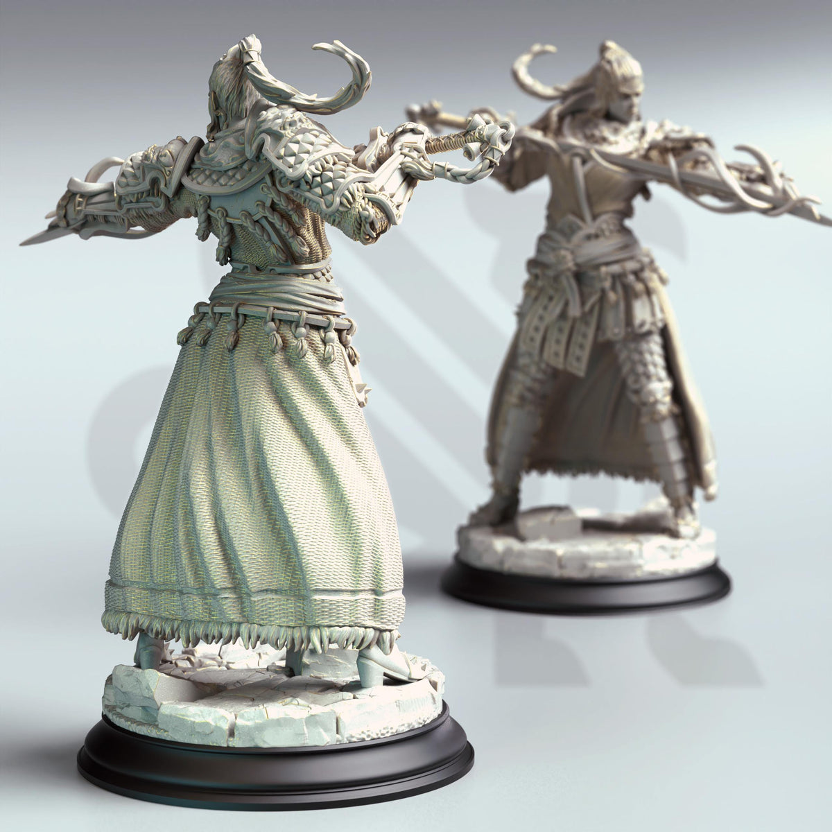 Eastern Yuan-Ti Pureblood Spellsword - Saori 32mm Resin Miniature D&D 3D Print DND Japan Eastern