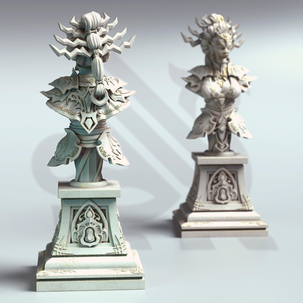 BUST Eastern Medusa Siren - Lian She 32mm Resin Miniature D&D 3D Print DND Japan
