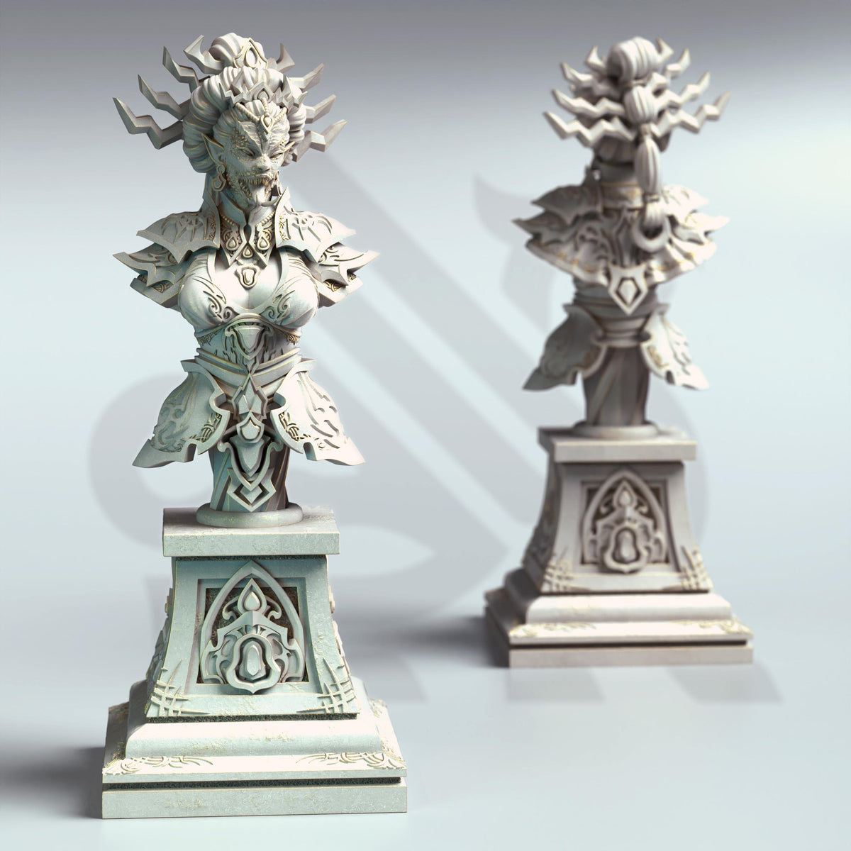 BUST Eastern Medusa Siren - Lian She 32mm Resin Miniature D&D 3D Print DND Japan