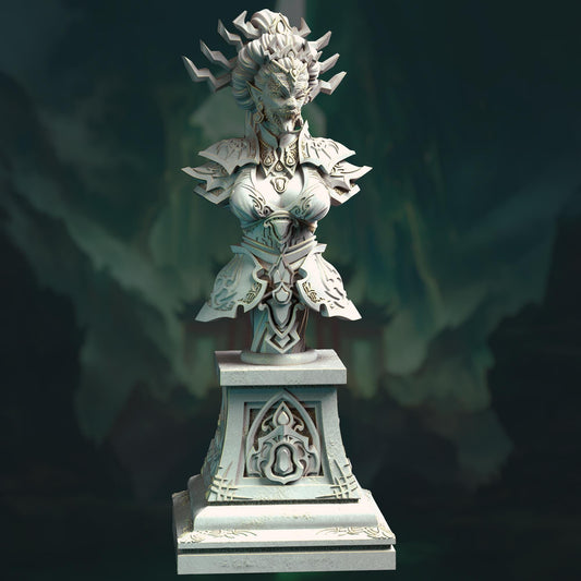 BUST Eastern Medusa Siren - Lian She 32mm Resin Miniature D&D 3D Print DND Japan