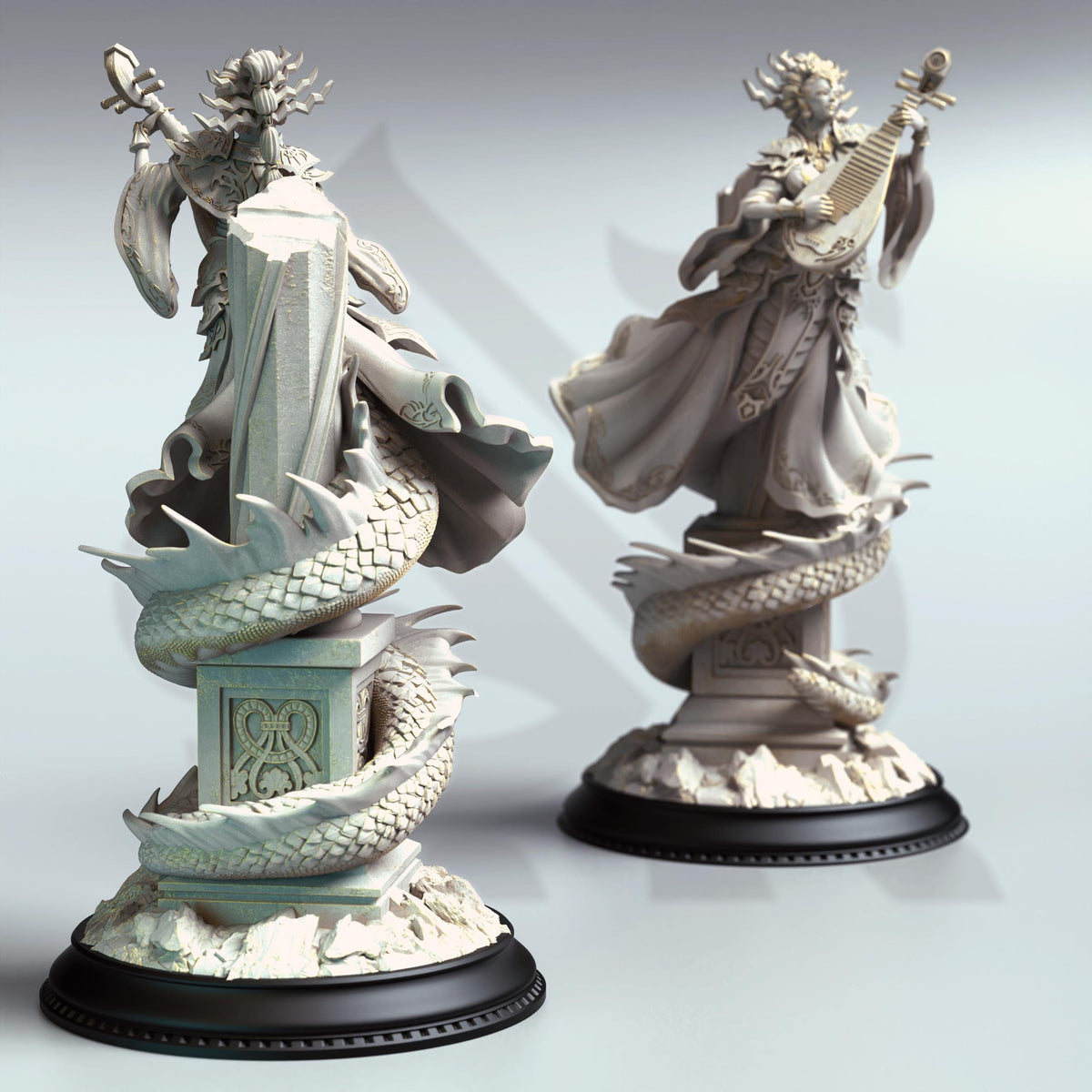 Eastern Medusa Siren - Lian She 32mm Resin Miniature D&D 3D Print DND Japan
