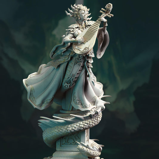 Eastern Medusa Siren - Lian She 32mm Resin Miniature D&D 3D Print DND Japan