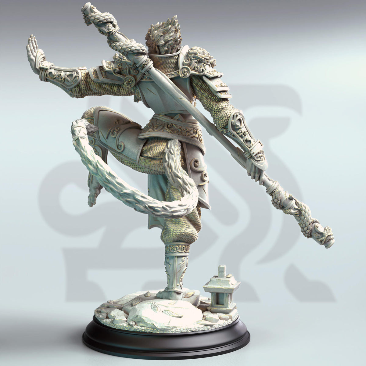 Monkey King - Wukong (Kuzen) 32mm Resin Miniature D&D 3D Print DND Japan Animalfolk Monk