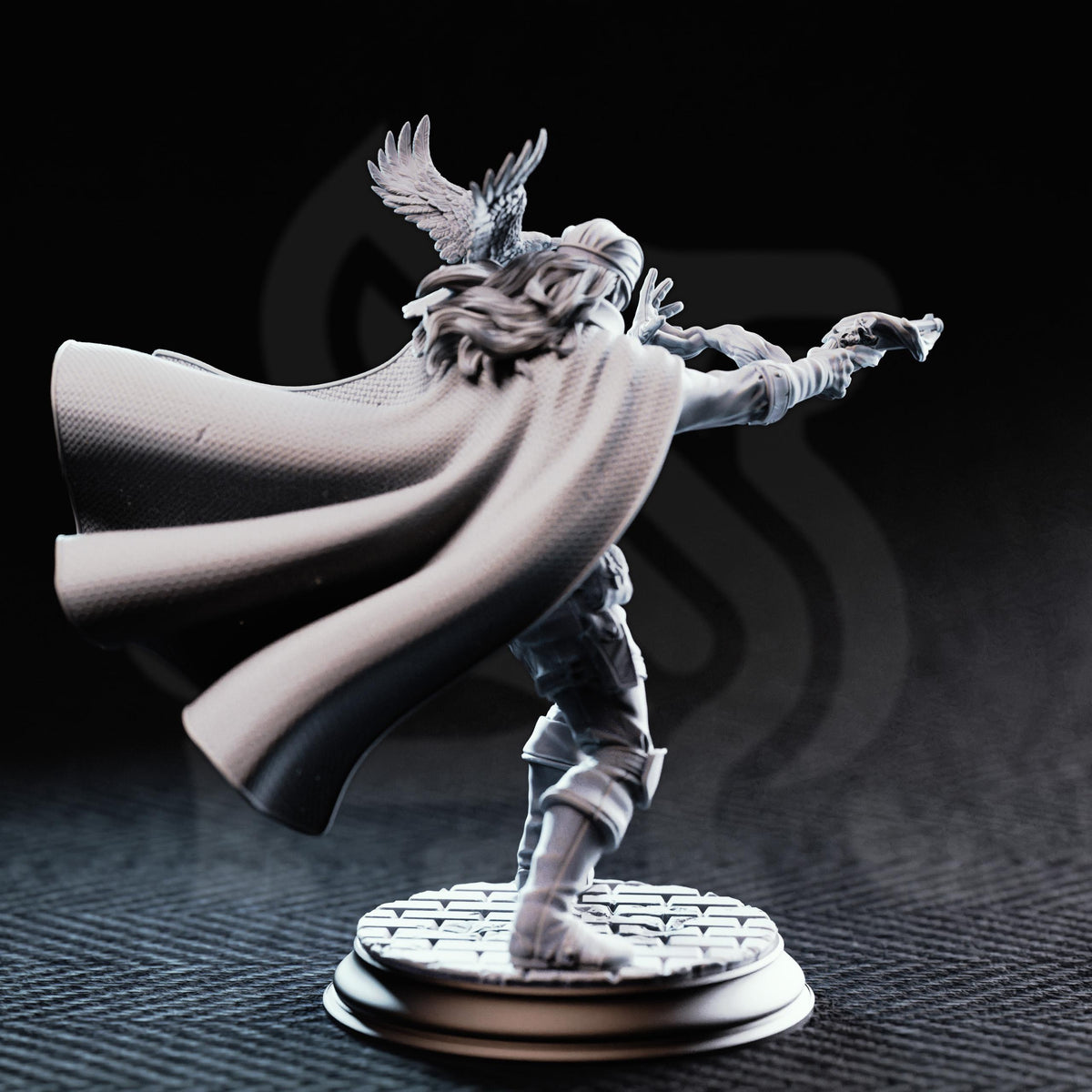 Blind Arcane Gunslinger - Crow Eyes 32mm Resin Miniature D&D 3D Print DND Arena