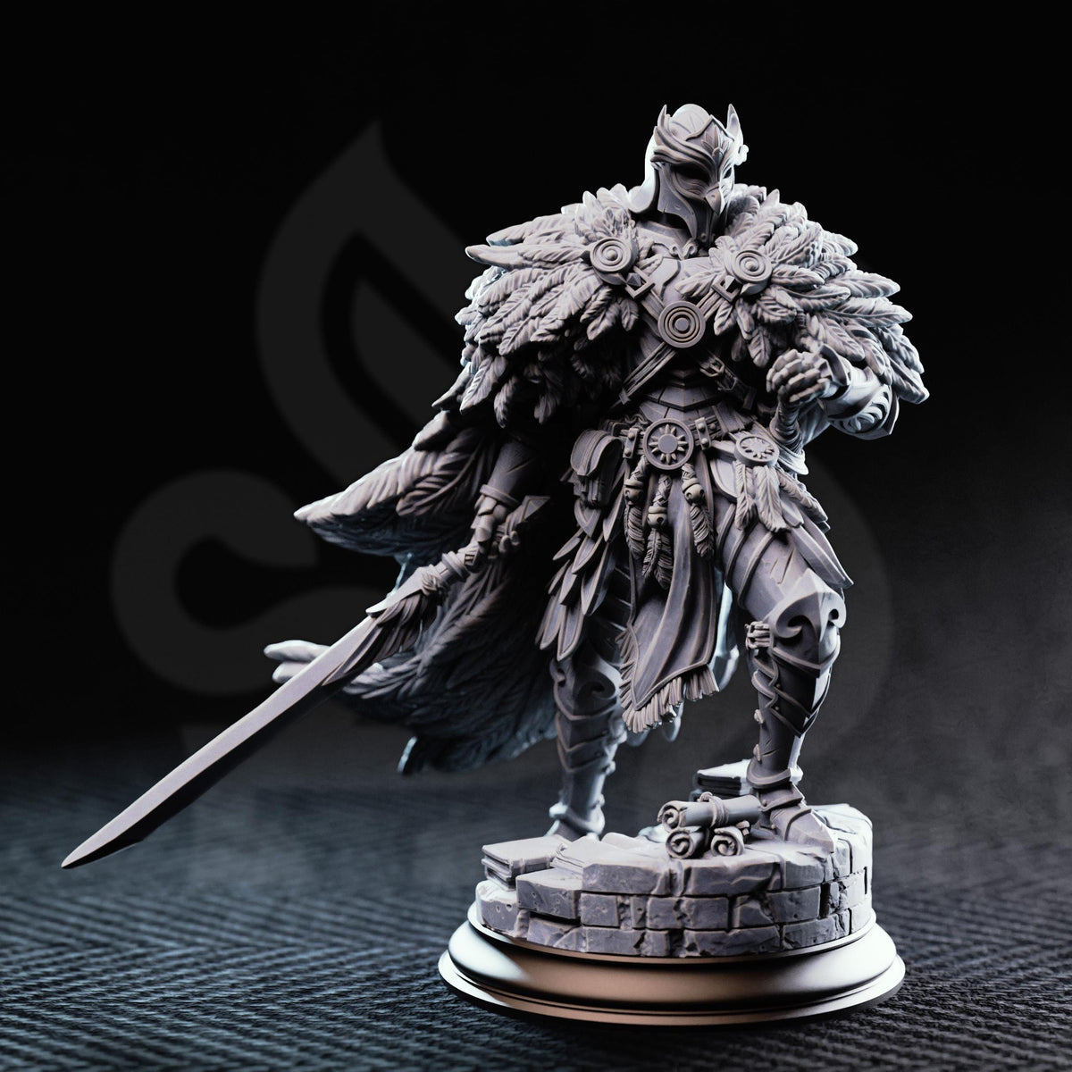 Knight of the Owl - Eulysses the Eversighted 32mm Resin Miniature D&D 3D Print DND Arena
