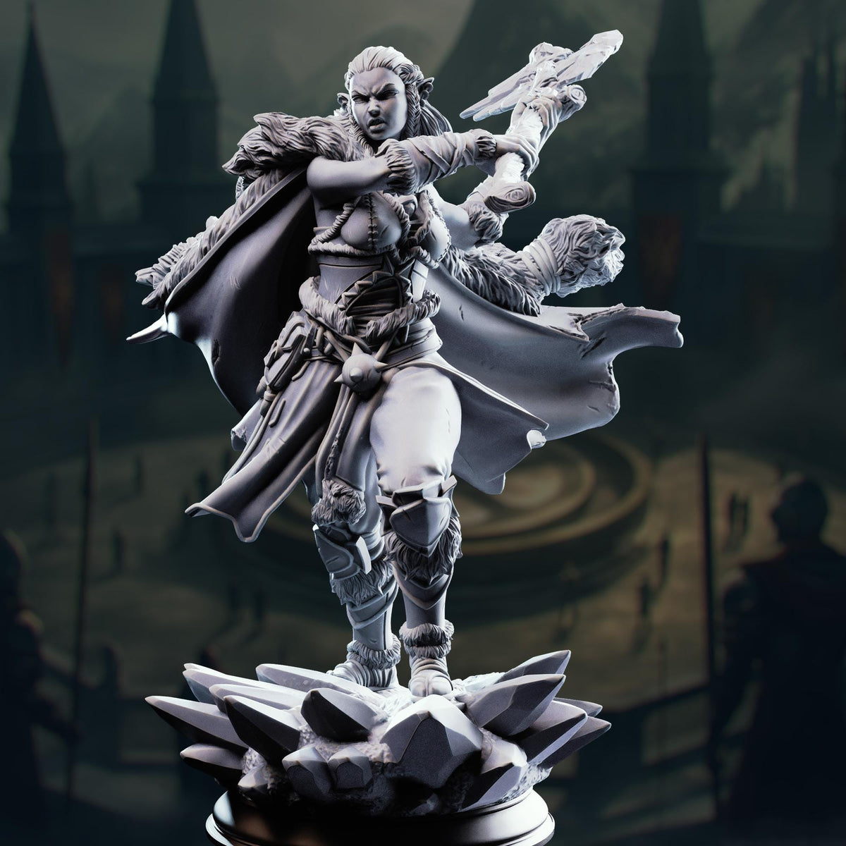 Goliath Barbarian Sorcerer - Ice Heart 32mm Resin Miniature D&D 3D Print DND Arena