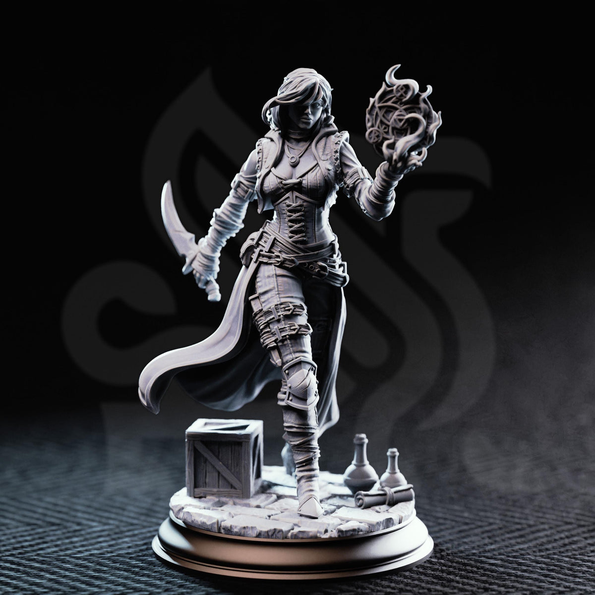 Arcane Trickster Rogue - Kira Solseth 32mm Resin Miniature D&D 3D Print DND Arena