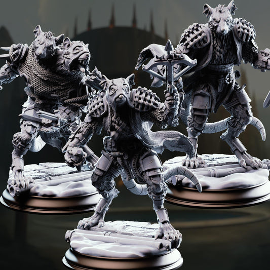 Ratfolk Vermin Grunts - Scabbers 32mm Resin Miniature D&D 3D Print DND Arena