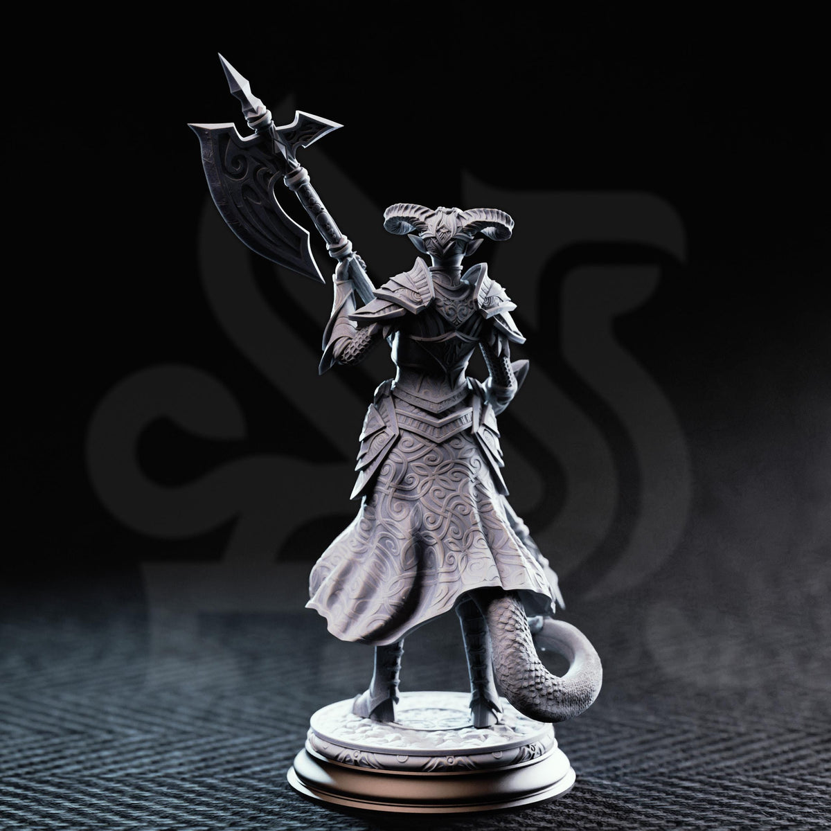 Tiefling Noblewoman - The Matriarch 32mm Resin Miniature D&D 3D Print DND Arena