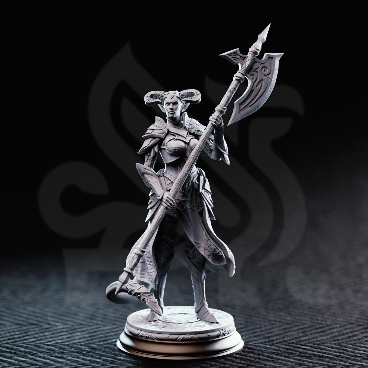 Tiefling Noblewoman - The Matriarch 32mm Resin Miniature D&D 3D Print DND Arena