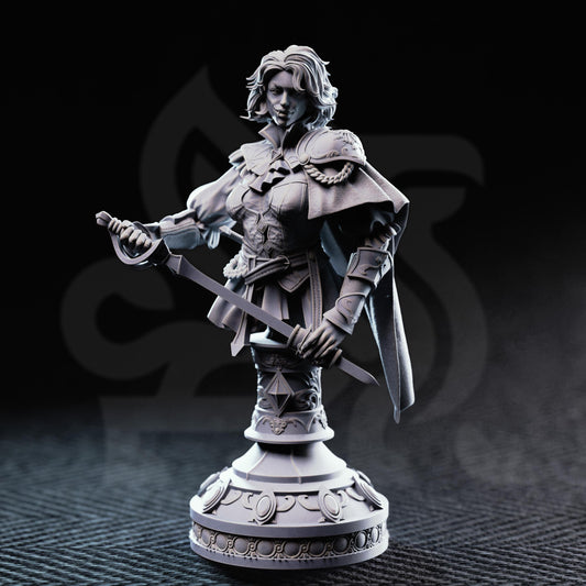 BUST - Vampire Noblewoman Duelist - Victoria Asquith 32mm Resin Miniature D&D 3D Print DND Arena