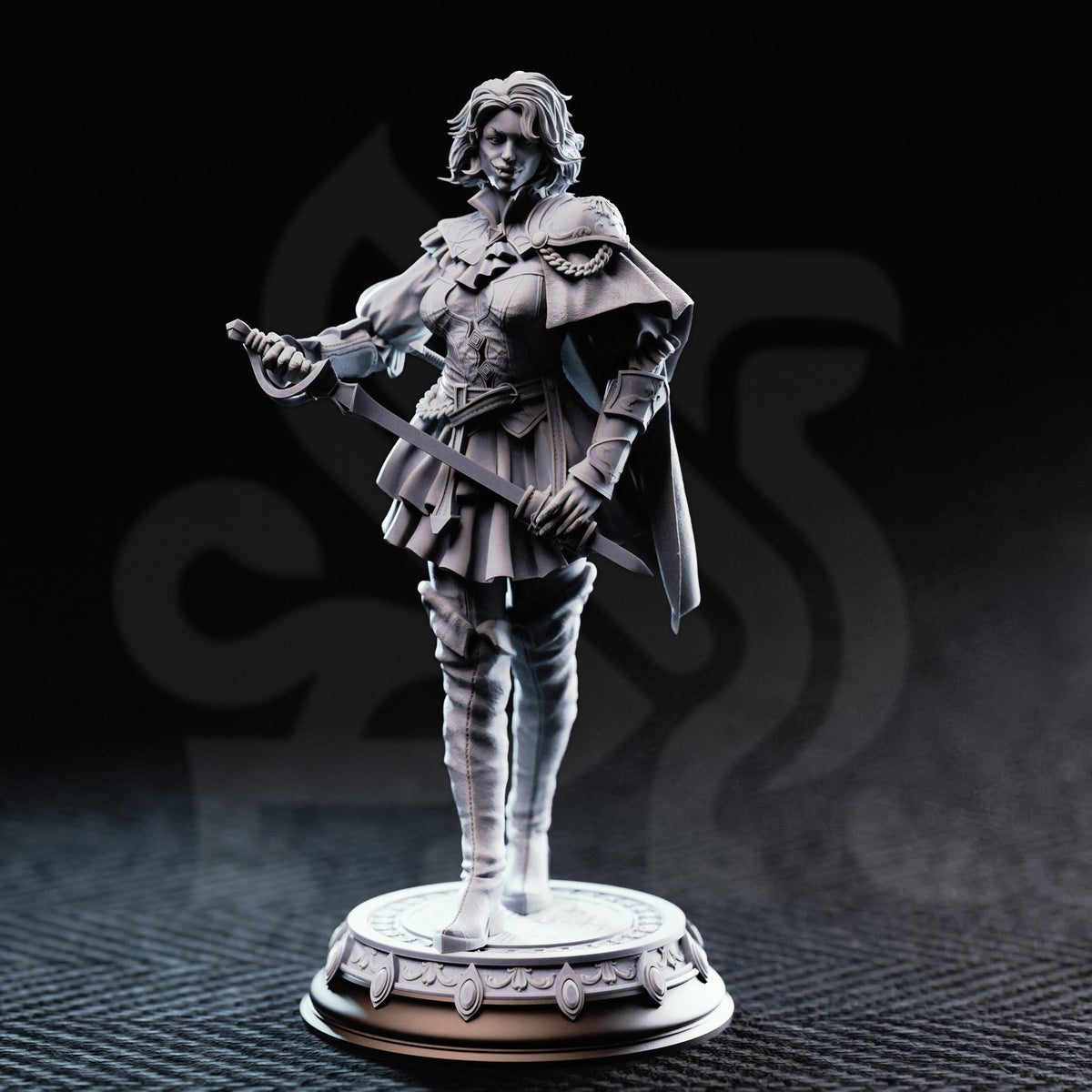 Vampire Noblewoman Duelist - Victoria Asquith 32mm Resin Miniature D&D 3D Print DND Arena