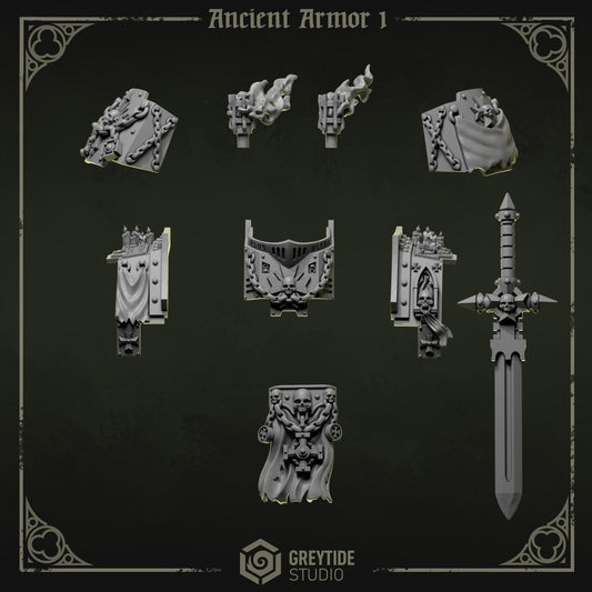 Eternal Pilgrims Ancient Armor Upgrade Bits Set for Wargames & Skirmish Tabletop 3d Printed