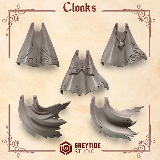 Crimson Lords Cloaks x10 Upgrade Bits Set for Wargames & Skirmish Tabletop 3d Printed
