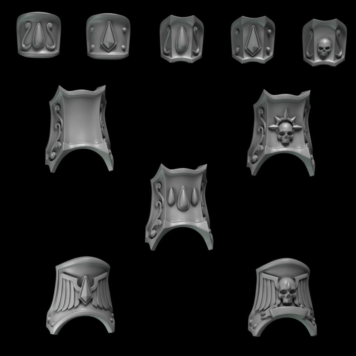Crimson Lords Bracers and Greaves Upgrade Bits Set for Wargames & Skirmish Tabletop 3d Printed