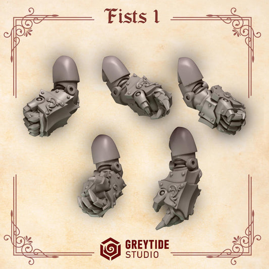 Crimson Lords Fists x10 Conversion Bits Set for Wargames & Skirmish Tabletop 3d Printed