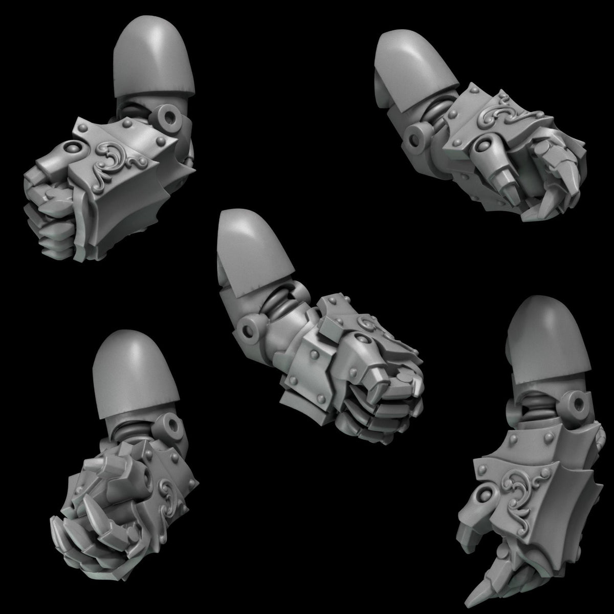 Crimson Lords Fists x10 Conversion Bits Set for Wargames & Skirmish Tabletop 3d Printed