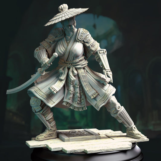 Eastern Yuan-Ti Assassin - Yushin 32mm Resin Miniature D&D 3D Print DND Japan