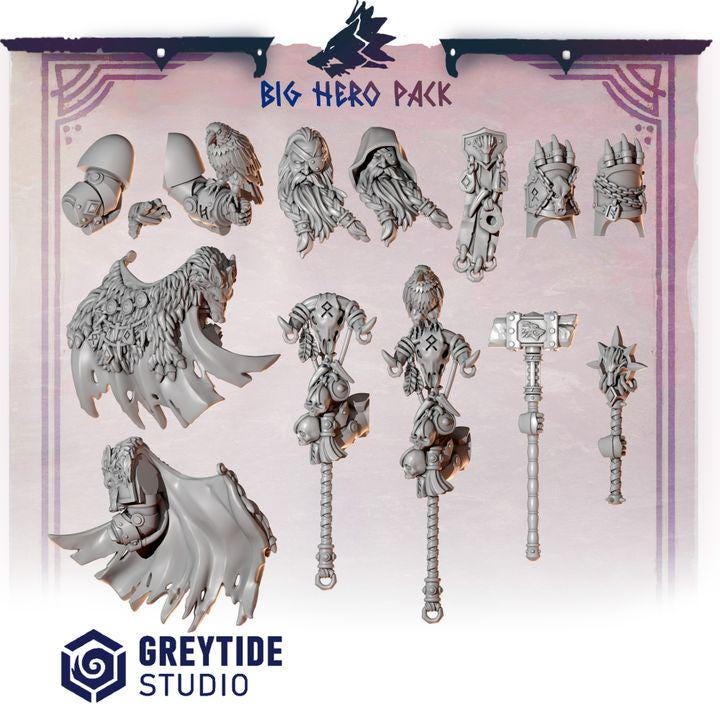 Primal Hounds Big Hero Pack Set for Wargames & Skirmish Tabletop 3d Printed Kit bash