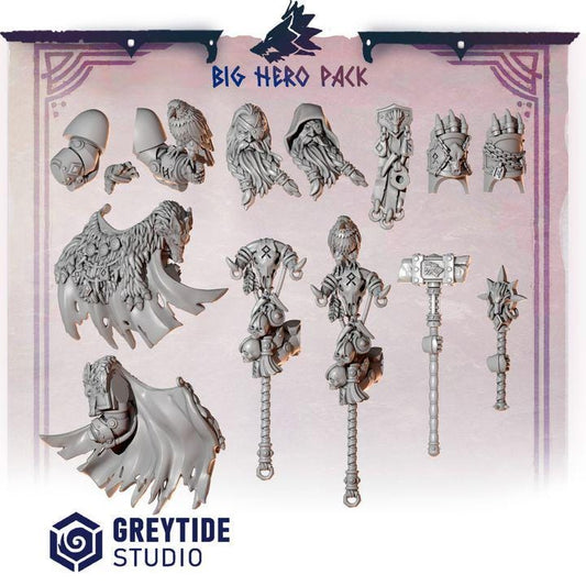 Primal Hounds Big Hero Pack Set for Wargames & Skirmish Tabletop 3d Printed Kit bash