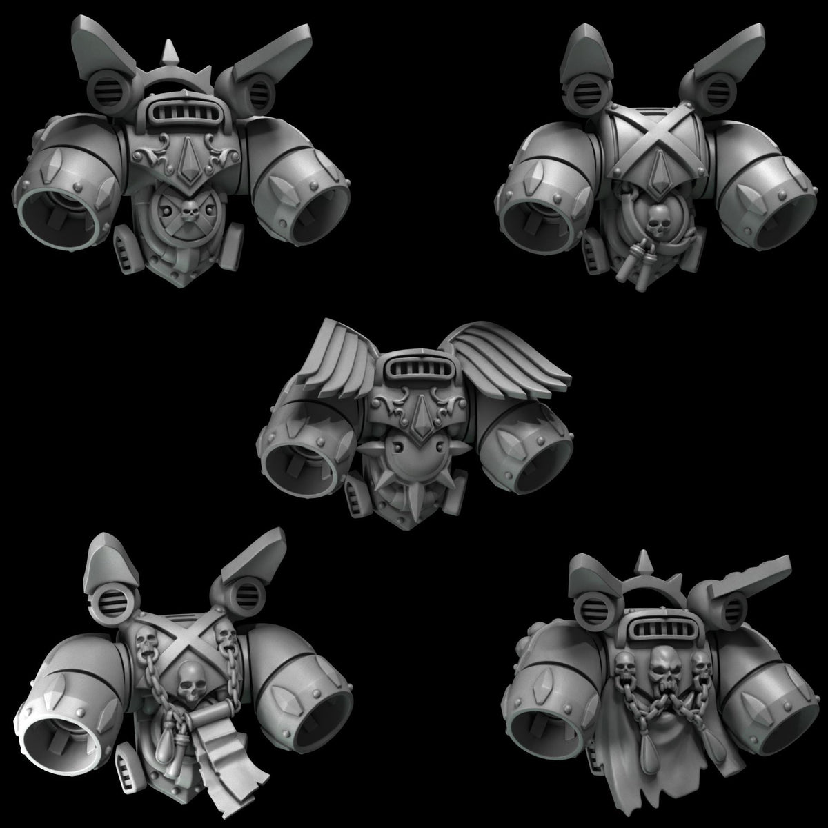 Crimson Lords Jetpacks I Conversion Bits Set for Wargames & Skirmish Tabletop 3d Printed