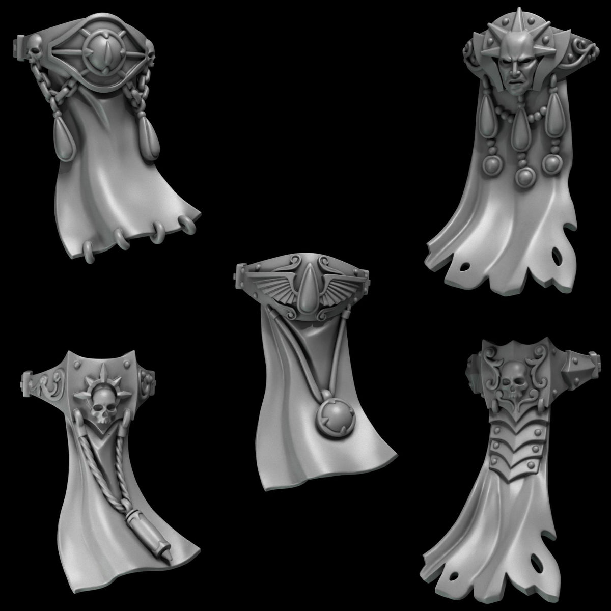 Crimson Lords Loincloths 1 Kit Bash Bits Set for Wargames & Skirmish Tabletop 3d Printed