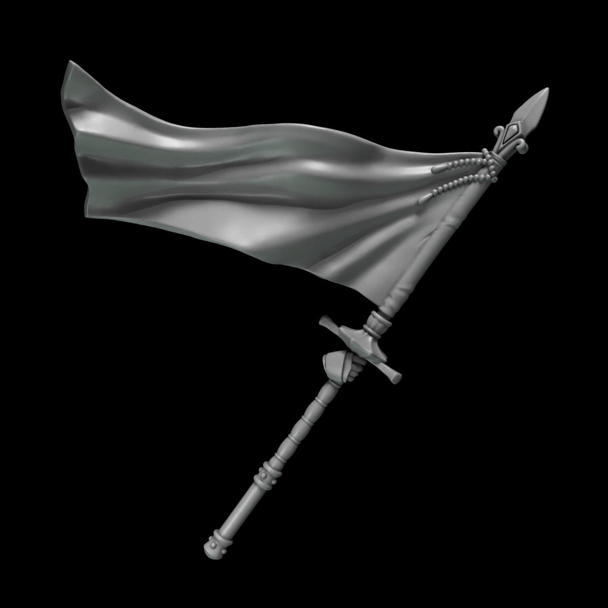 Crimson Lords Banner 1 Kit Bash Bits Set for Wargames & Skirmish Tabletop 3d Printed