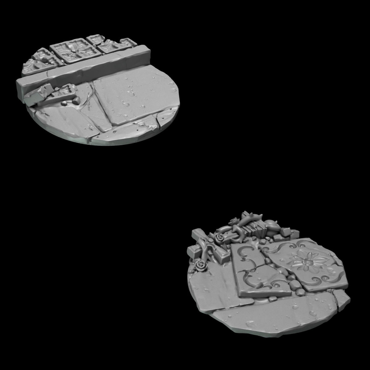 Crimson Lords 40mm Base Toppers Kit Bash Set for Wargames & Skirmish Tabletop 3d Printed