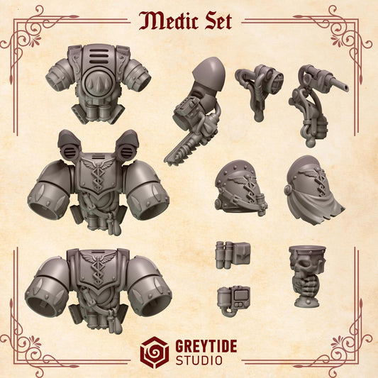Crimson Lords Medic Upgrade Bits Set for Wargames & Skirmish Tabletop 3d Printed