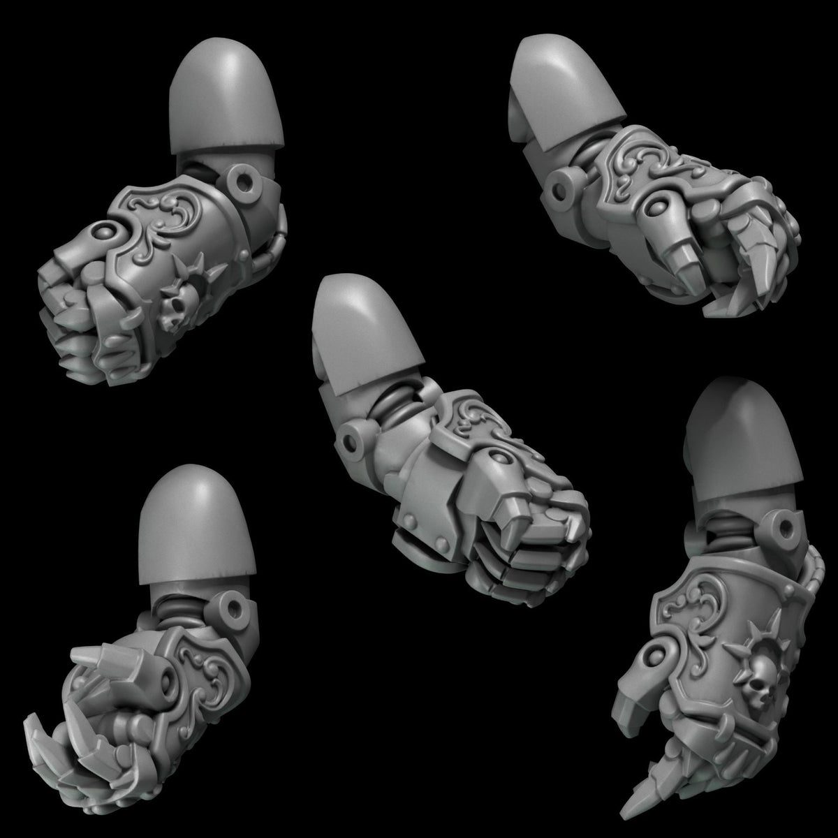 Crimson Lords Fists x10 Conversion Bits Set for Wargames & Skirmish Tabletop 3d Printed