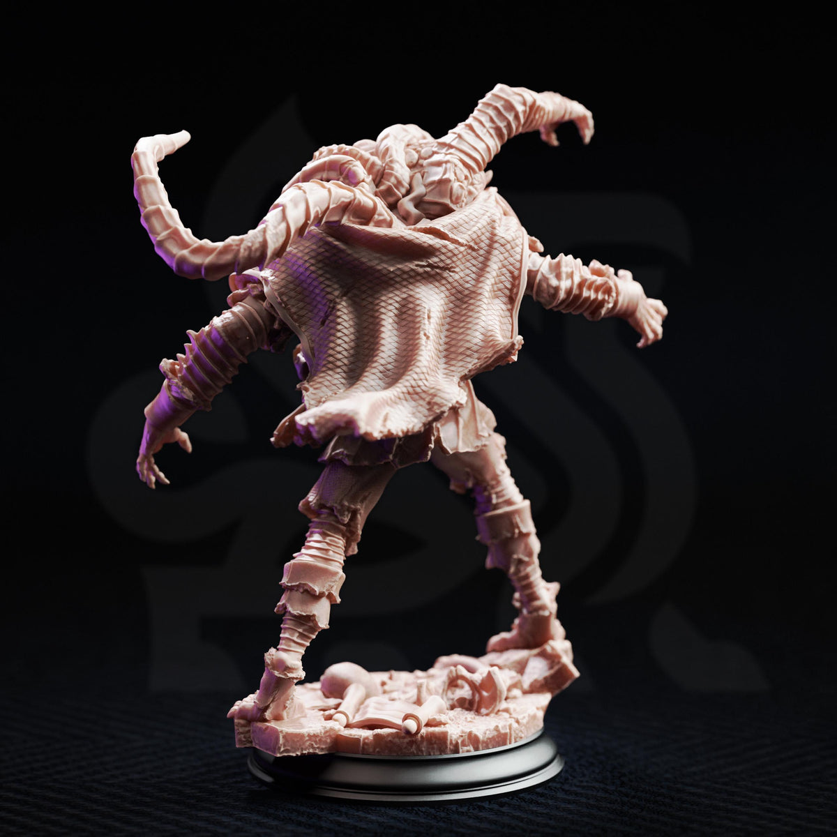 Eldritch Horror Monster Miniature Set | Unpainted 32mm Resin DnD Minis | Plague Zombie Wizard Students x3 | Tabletop RPG Enemy Figures