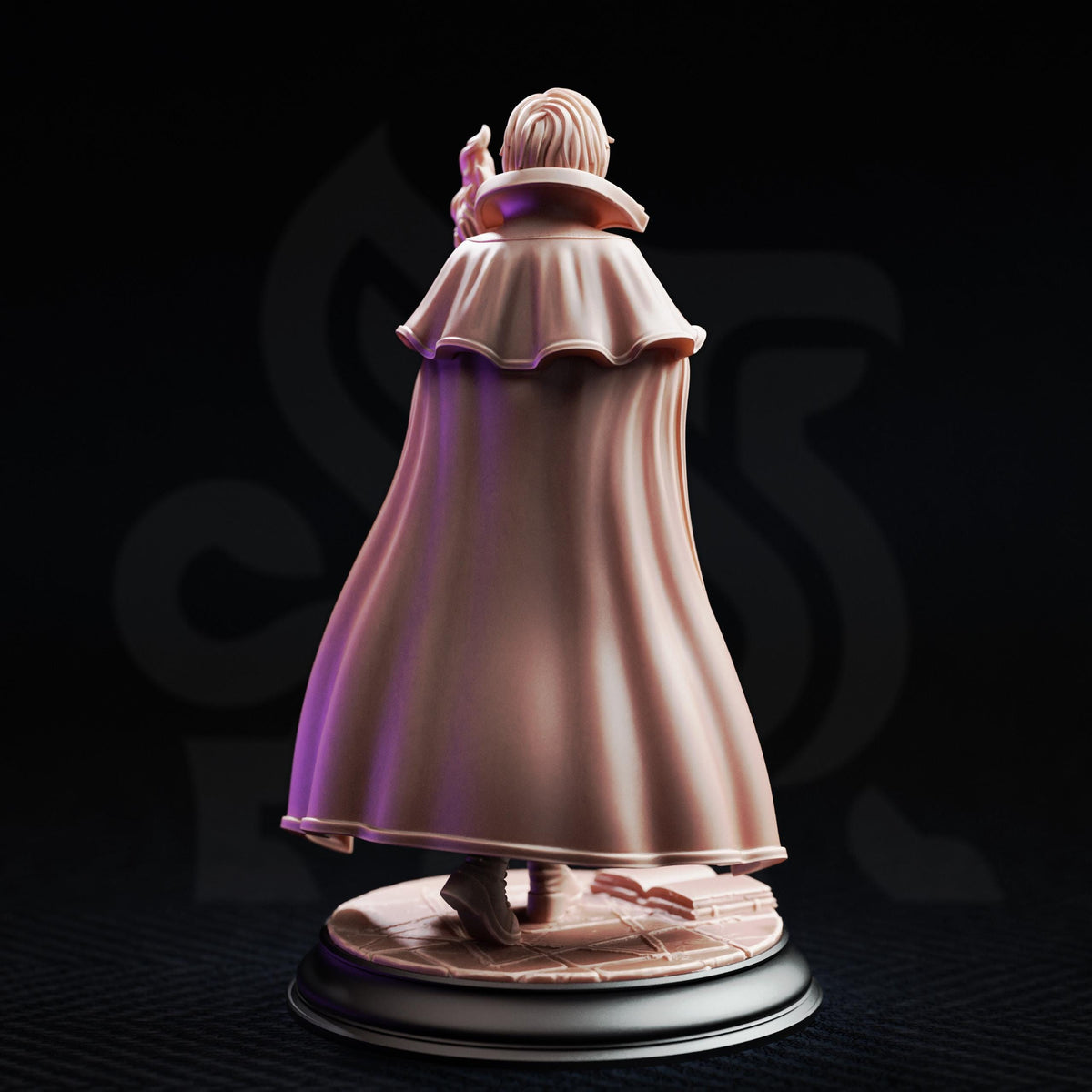 Gothic Sorceress Miniature | Unpainted 32mm Resin DnD Mini | Female Mage Wizard Witch | Lune de la Rue | Tabletop RPG NPC Figure