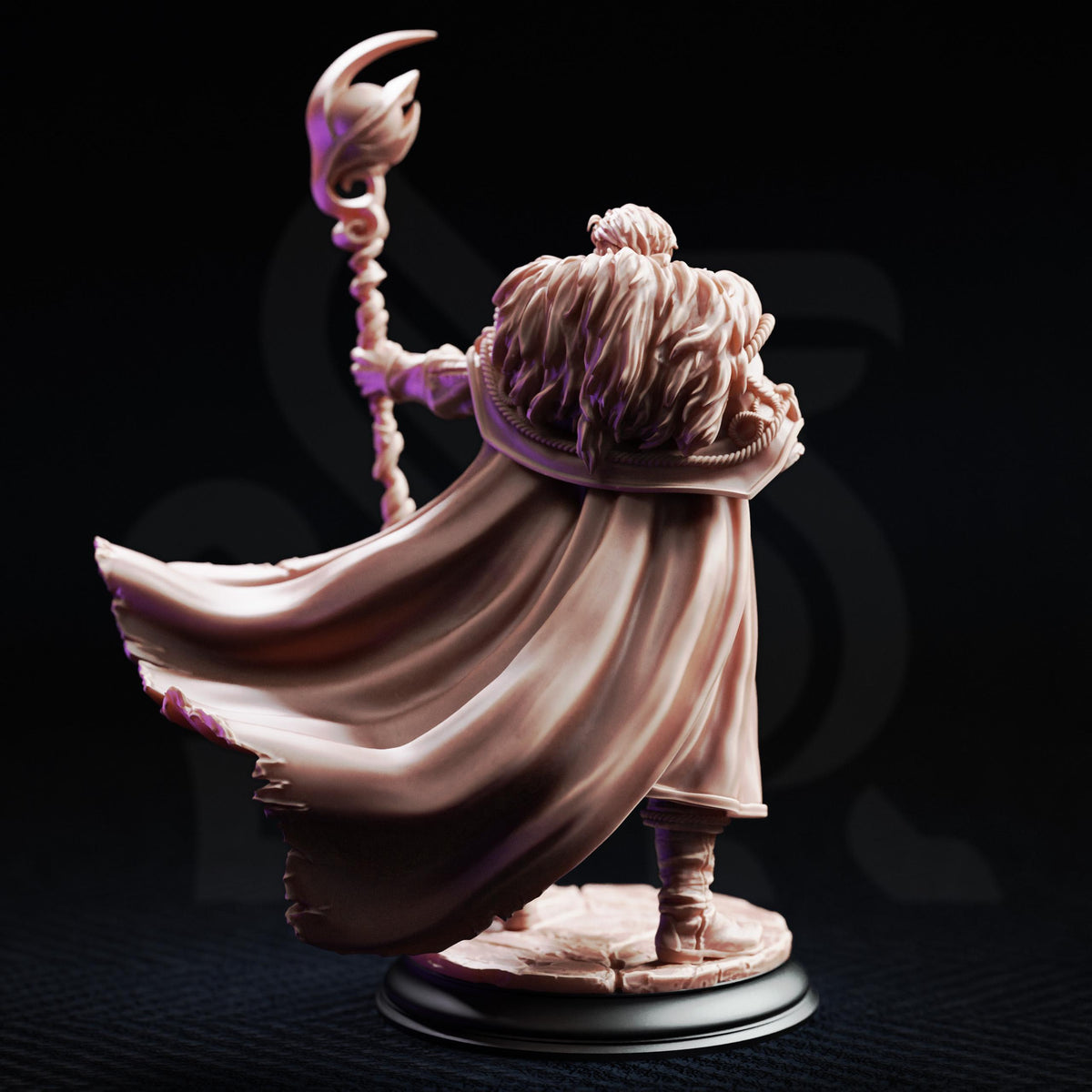 Eldritch Sorcerer Miniature | Unpainted 32mm Resin DnD Mini | Male Warlock Wizard Professor | Frederik Vahlen | Tabletop RPG NPC Figure