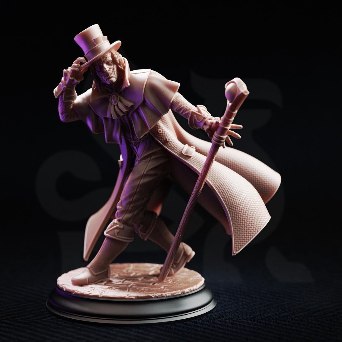 Transmutation Wizard Miniature | Unpainted 32mm Resin DnD Mini | Male Stone Mage Professor | Cobalt Fairfax | Tabletop RPG NPC Figure