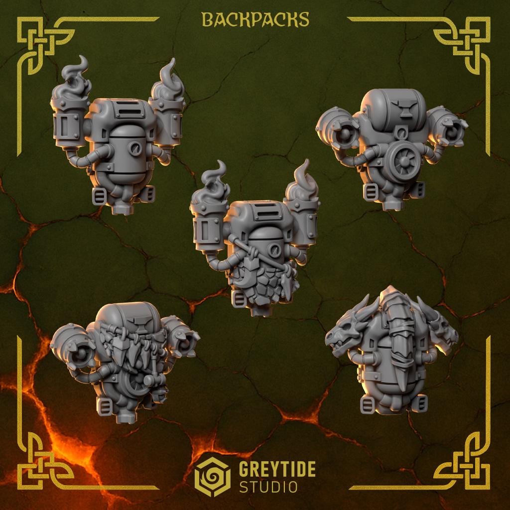 Anvil Wardens Core Set for Wargames & Skirmish Tabletop 3d Printed