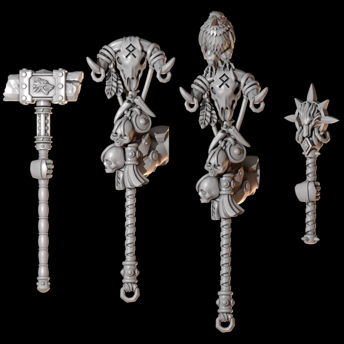 Primal Hounds Big Hero Pack Set for Wargames & Skirmish Tabletop 3d Printed Kit bash