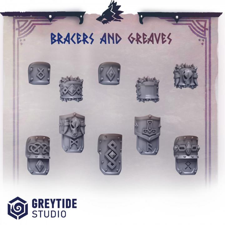 Primal Hounds Bracers and Greaves for Wargames & Skirmish Tabletop 3d Printed Kit Bash Custom Bits