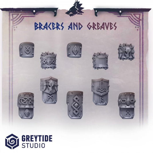 Primal Hounds Bracers and Greaves for Wargames & Skirmish Tabletop 3d Printed Kit Bash Custom Bits