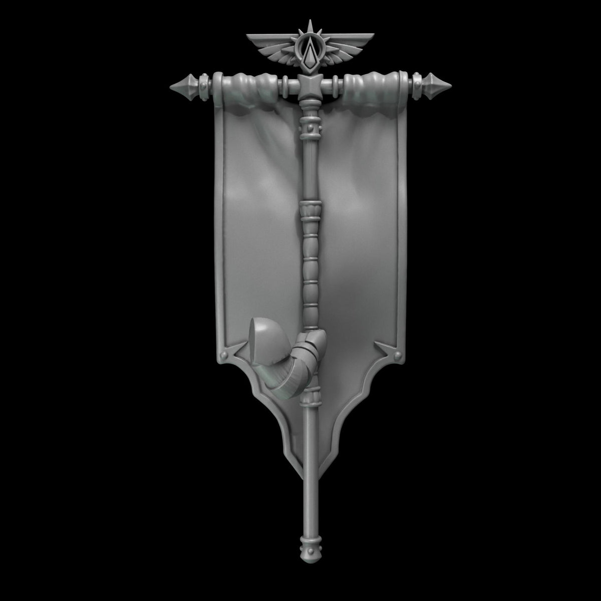Crimson Lords Banner 2 Kit Bash Bits Set for Wargames & Skirmish Tabletop 3d Printed